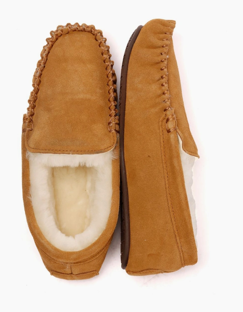 Osprey London The Sunday Suede Men's Chestnut Slippers