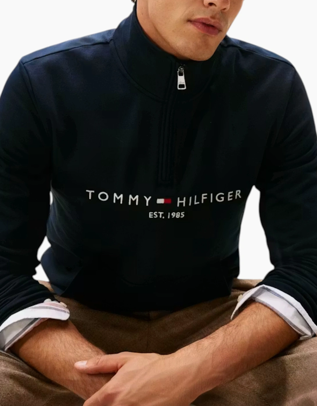 Tommy Hilfiger Mens Sweatshirts Half-Zip Sweats
