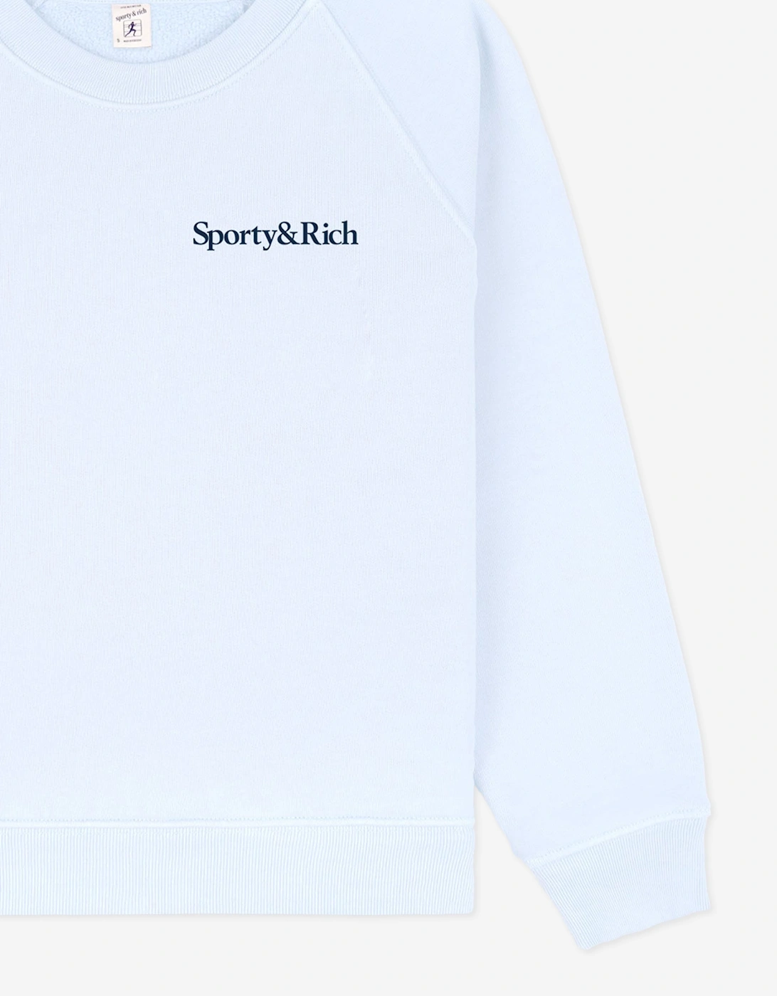 Sporty & Rich Kids Play Tennis Crewneck Sweatshirt in Blue
