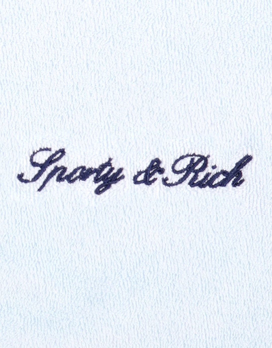 Sporty & Rich Kids Signature Logo Terry Shorts in Blue