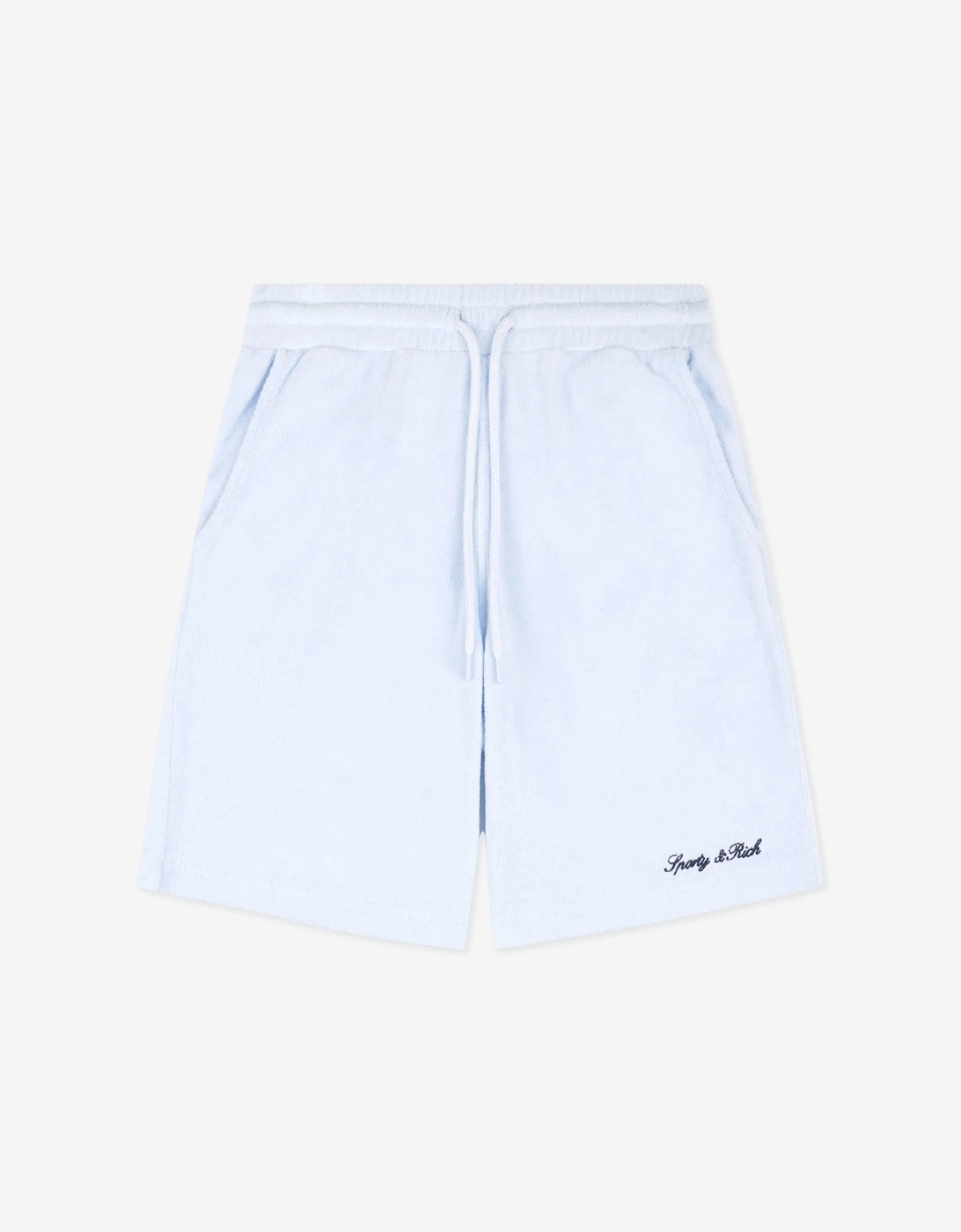Sporty & Rich Girls Multi Signature Logo Terry Shorts  Blue - Size 4 Years/5 Years/6 Years Kids