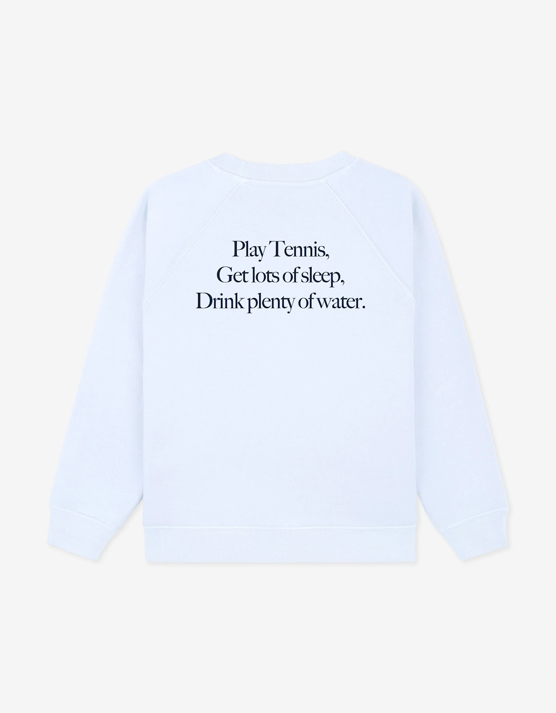 Sporty & Rich Kids Play Tennis Crewneck Sweatshirt in Blue