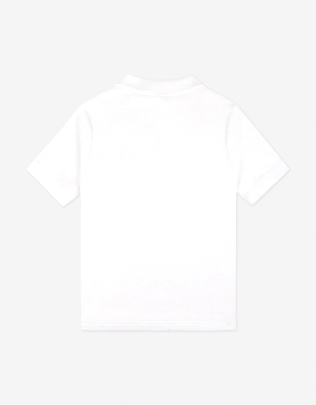 Sporty & Rich Kids Signature Logo Terry Polo Shirt in White