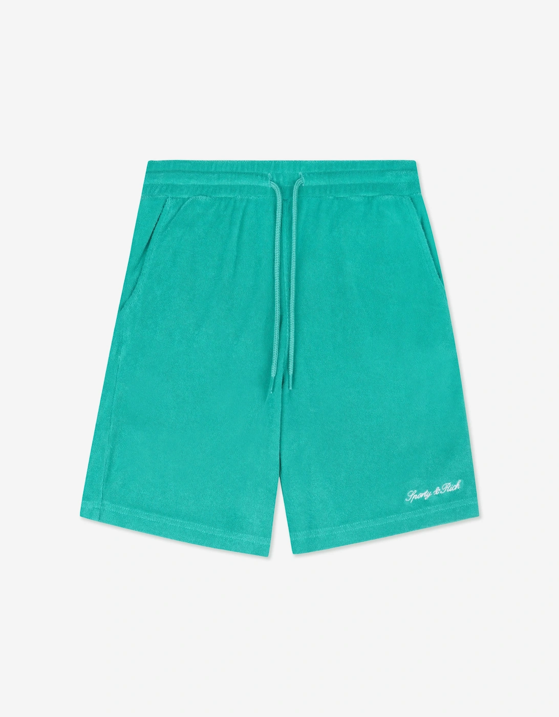 Sporty & Rich Girls Multi Signature Logo Terry Shorts  Green - Size 2 Years/3 Years Kids