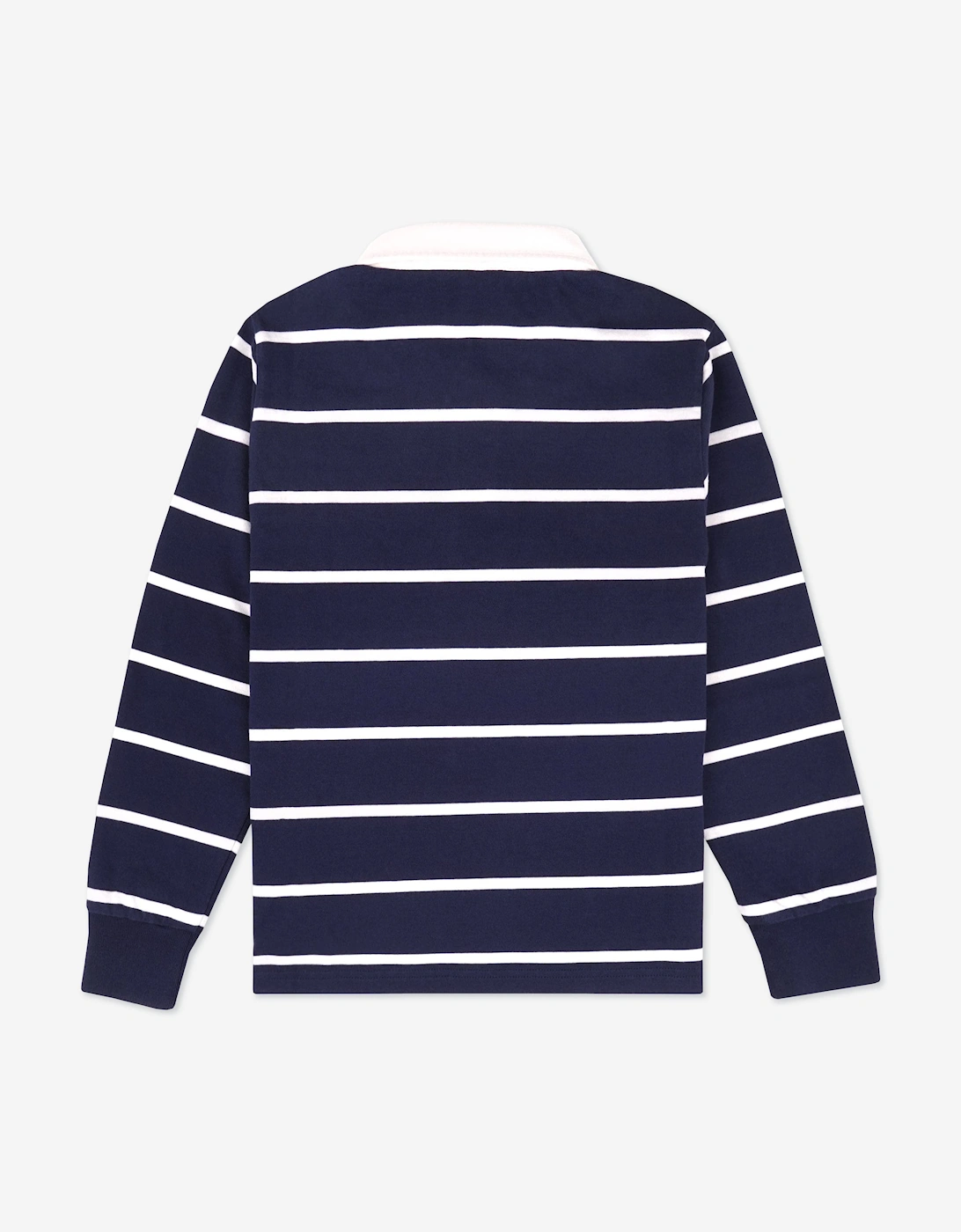 Sporty & Rich Kids Serif Logo Rugby Polo in Navy