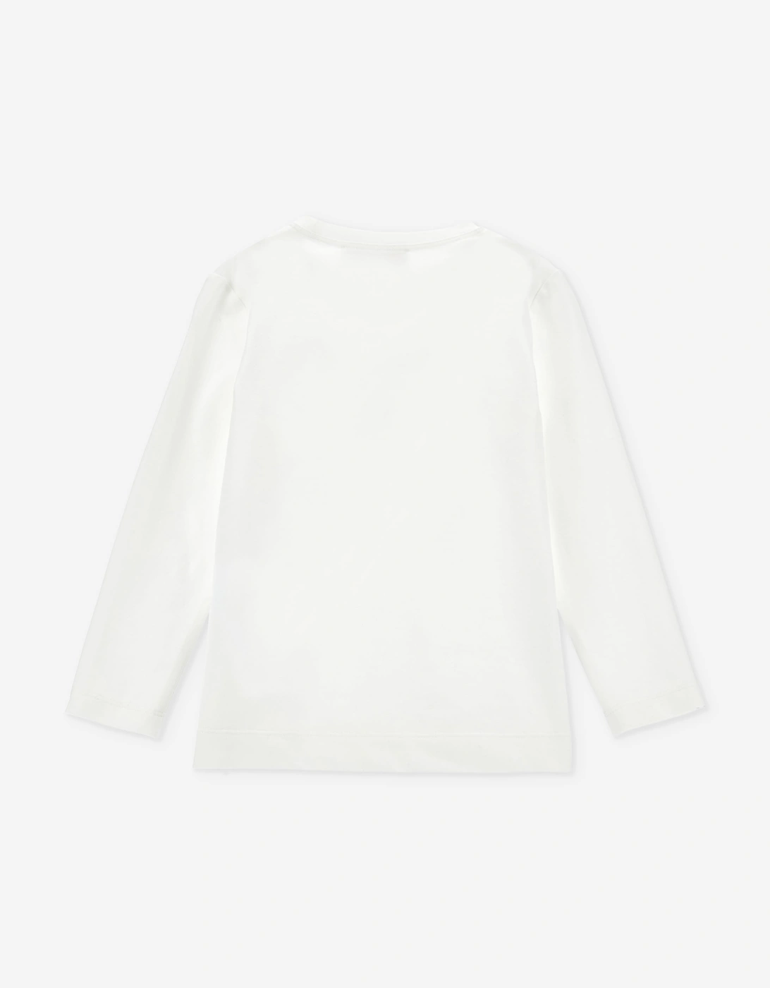 Monnalisa Girls Teddy Bear and Bow T-Shirt in Ivory