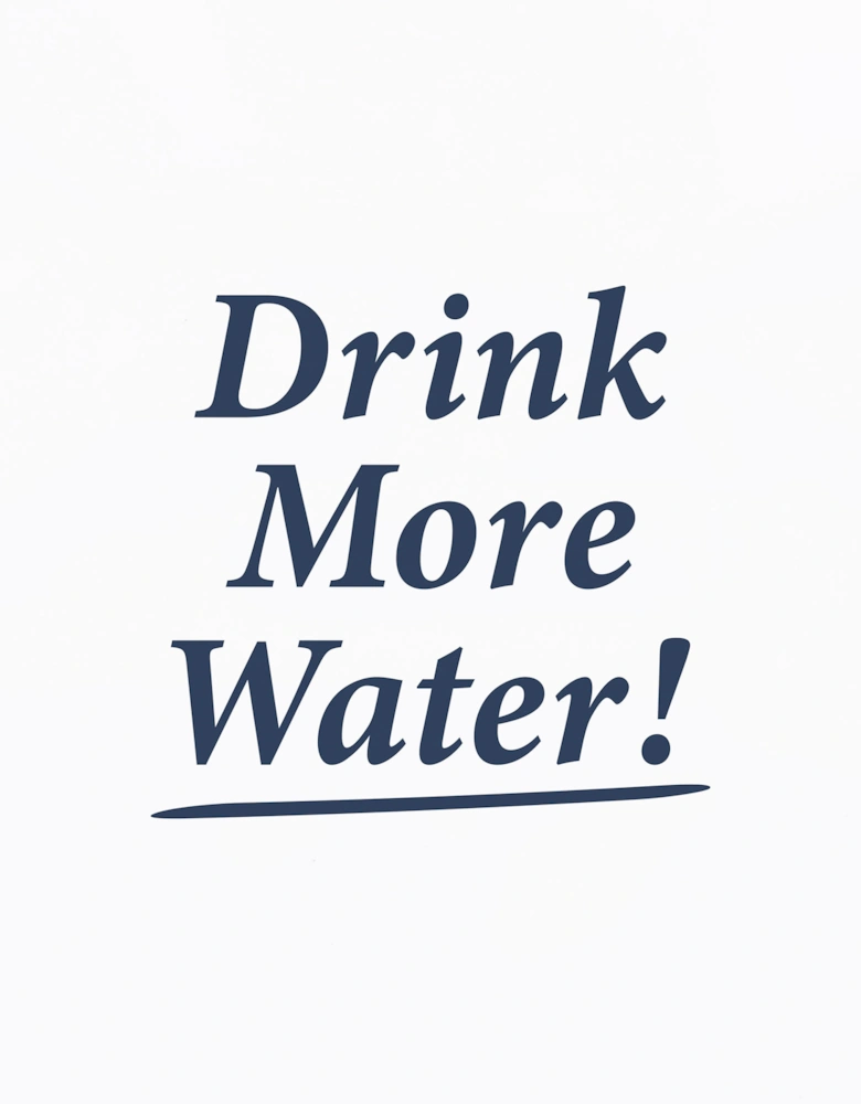 Sporty & Rich Kids Drink More Water T-Shirt in White