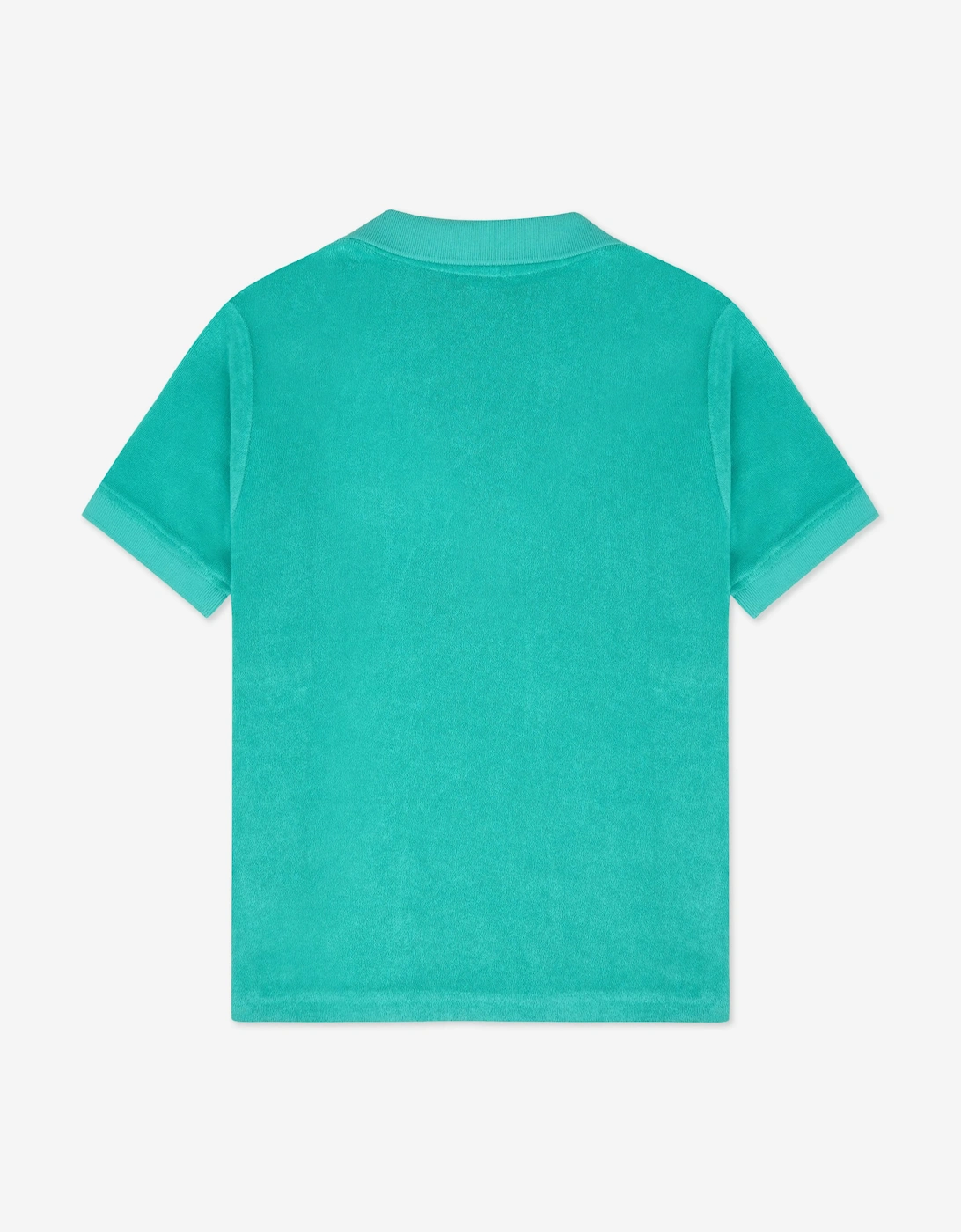 Sporty & Rich Kids Signature Logo Terry Polo Shirt in Green