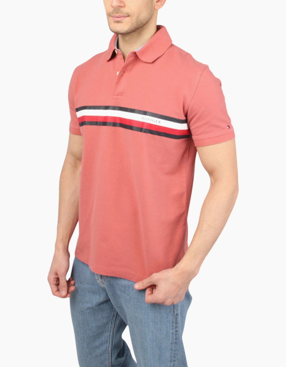 TOMMY HILFIGER Mens Polo Shirts Flag Logo Short Sleeve Cotton Casual New Tee, 3 of 2