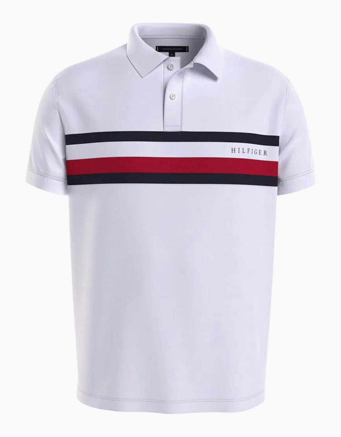 TOMMY HILFIGER Mens Polo Shirts Flag Logo Short Sleeve Cotton Casual New Tee