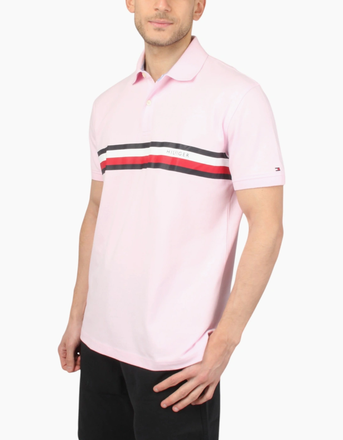 TOMMY HILFIGER Mens Polo Shirts Flag Logo Short Sleeve Cotton Casual New Tee, 3 of 2