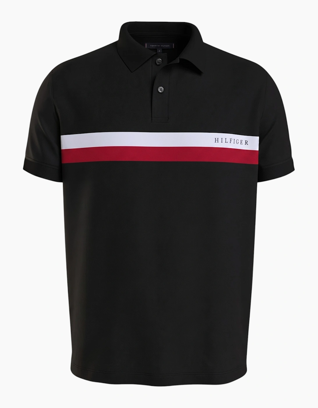 TOMMY HILFIGER Mens Polo Shirts Flag Logo Short Sleeve Cotton Casual New Tee