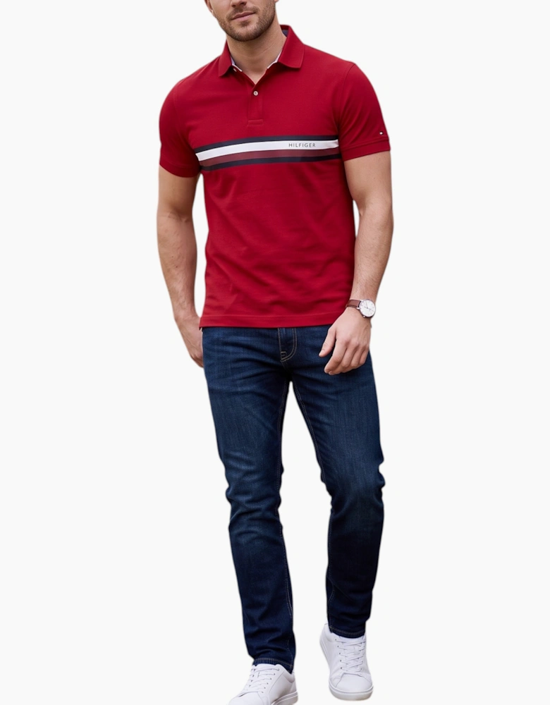 TOMMY HILFIGER Mens Polo Shirts Flag Logo Short Sleeve Cotton Casual New Tee