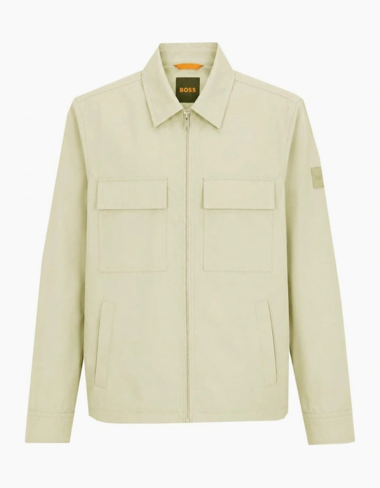 Hugo Boss Men's Beige Lozzy Zip Overshirt