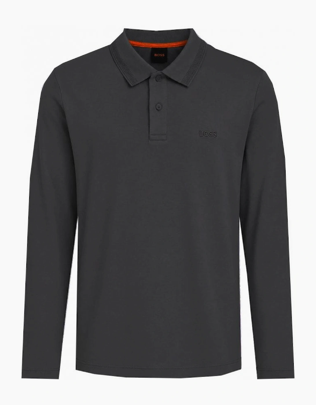 Hugo Boss Men's Black Interlock Long Sleeved Polo Shirt, 2 of 1