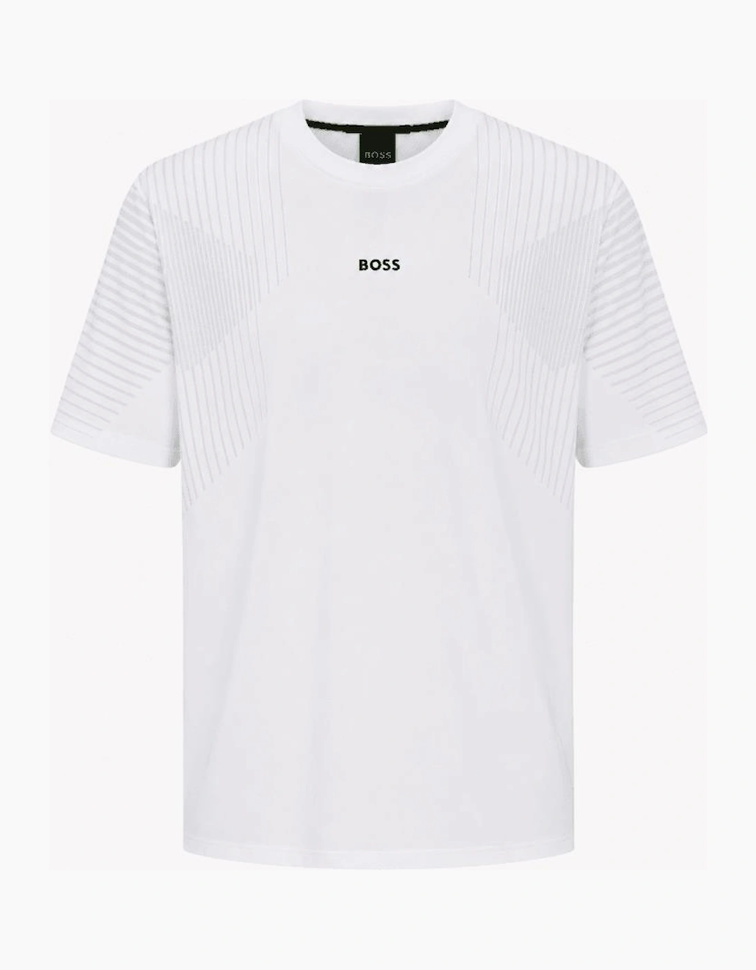 Hugo Boss Men's White Slim Fit Active T-shirt with reflective details, 2 of 1