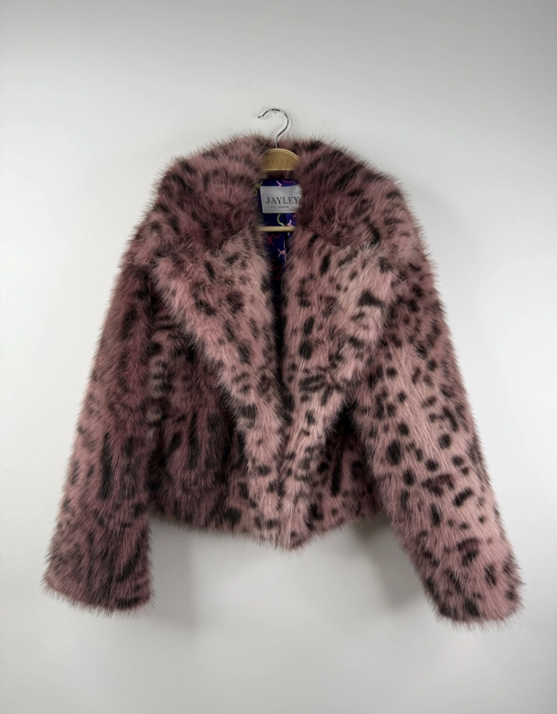 Bamboo Blend Animal Print Cropped Jacket