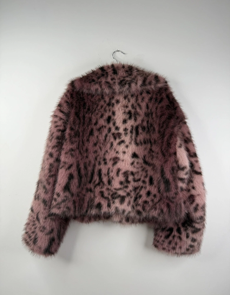 Bamboo Blend Animal Print Cropped Jacket