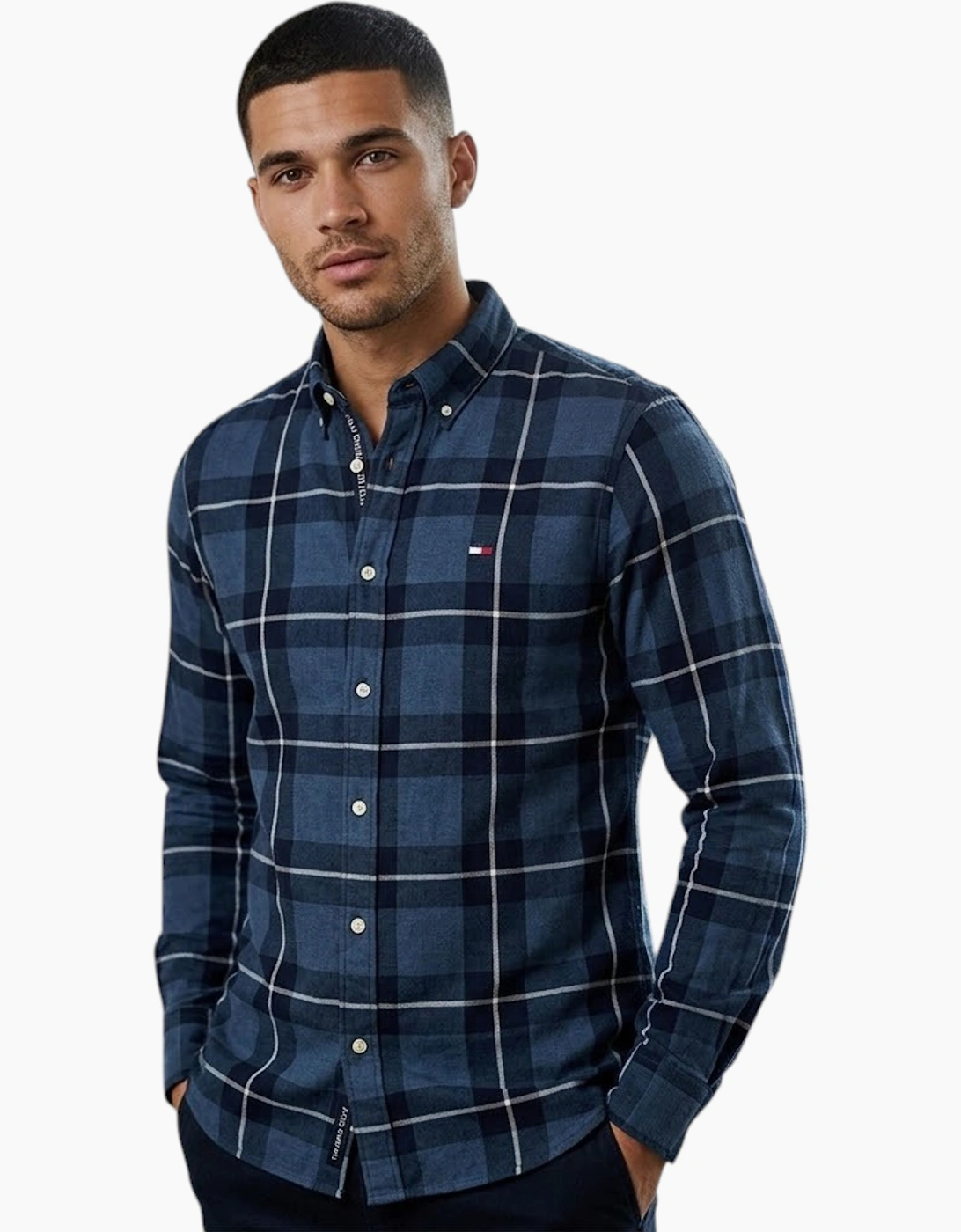 TOMMY JEANS Mens Oxford Shirts Button Down Collared Party Long Sleeve Formal Top