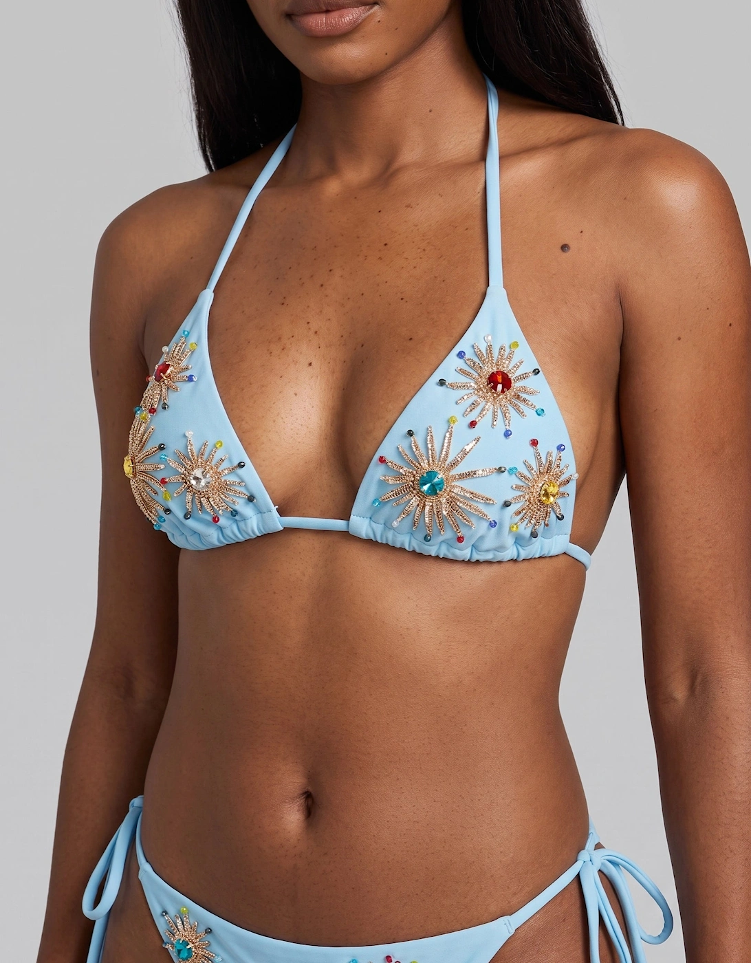 Sun Burst Blue Bikini Bottom