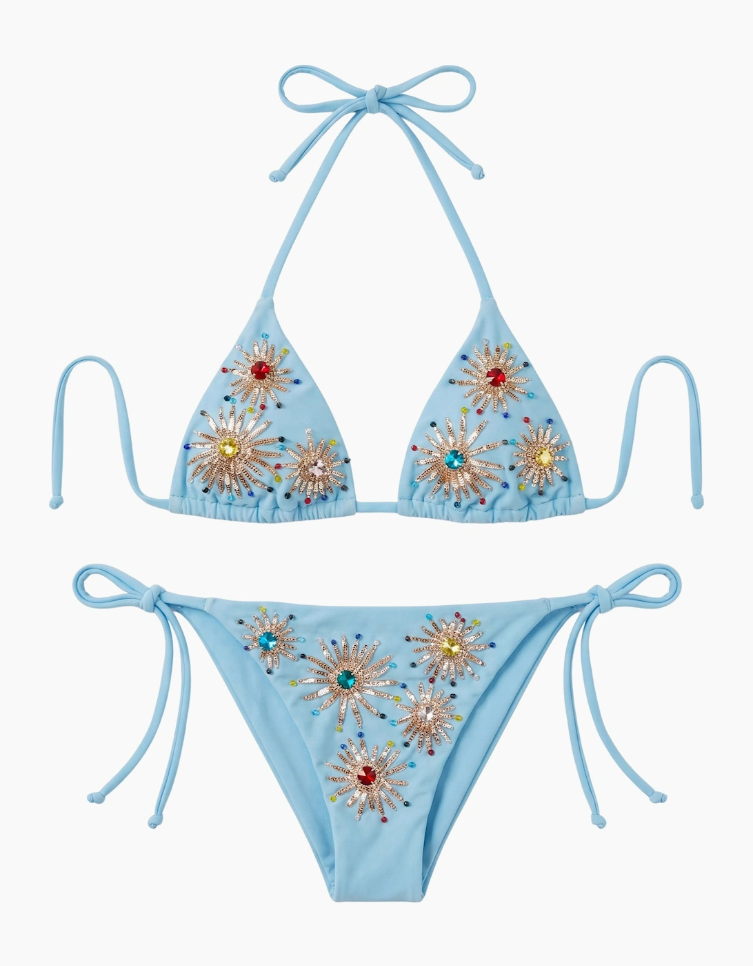 Sun Burst Blue Bikini Bottom