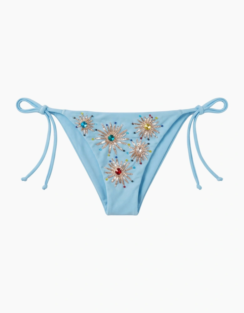 Sun Burst Blue Bikini Bottom