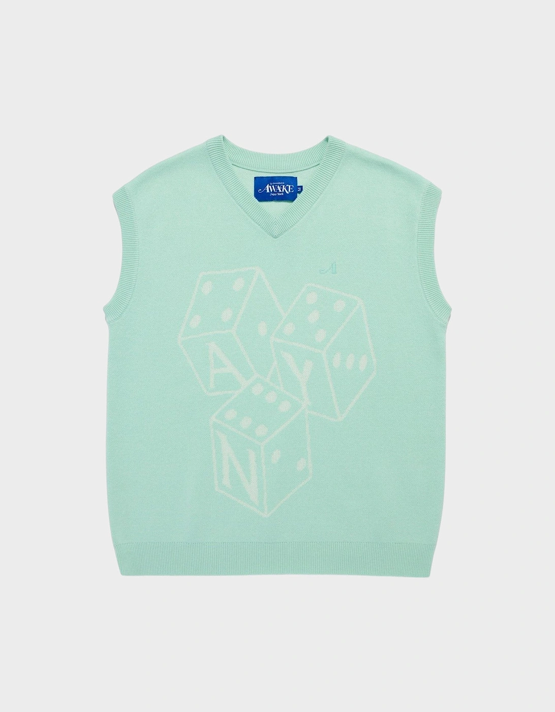 Dice Vest In Mint Green
