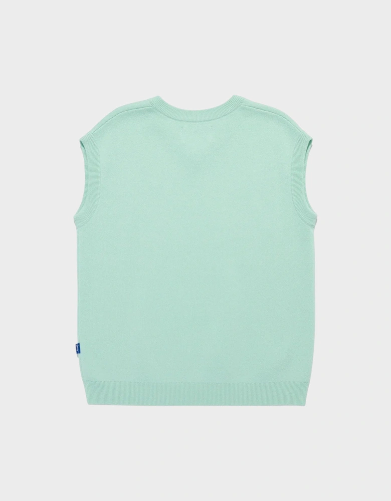 Dice Vest In Mint Green