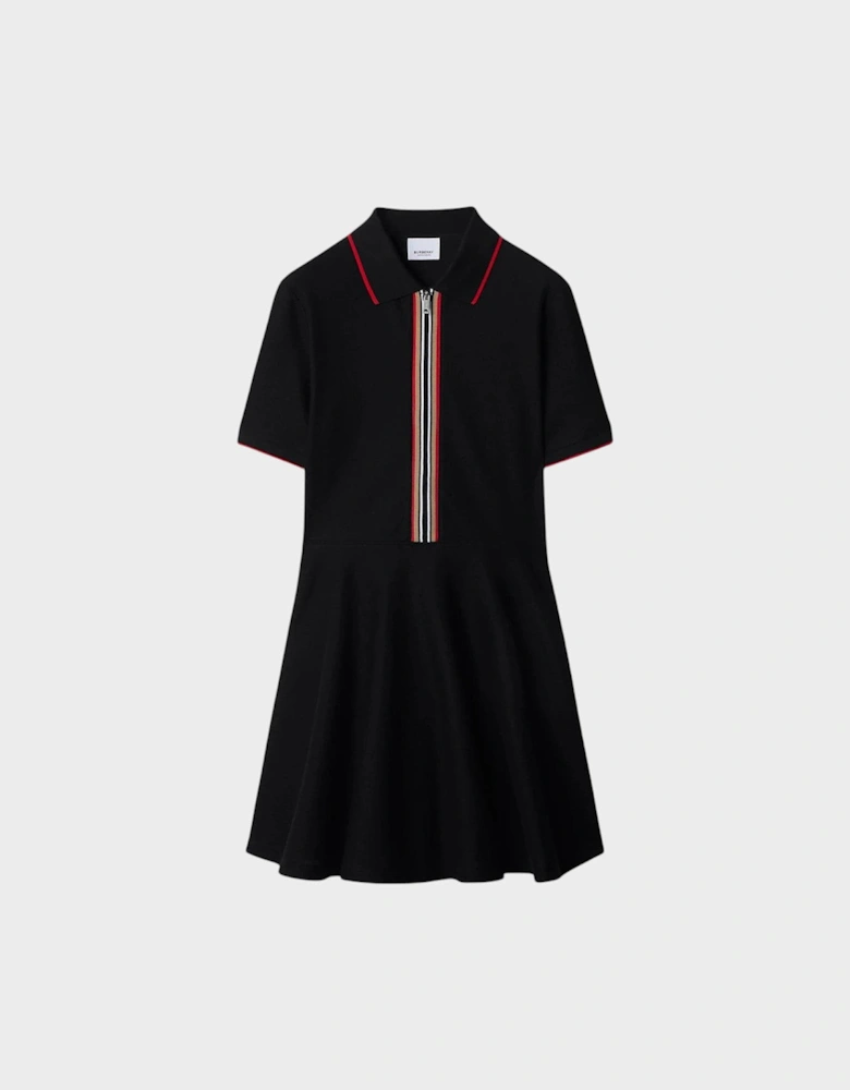Keiley Black Polo Dress