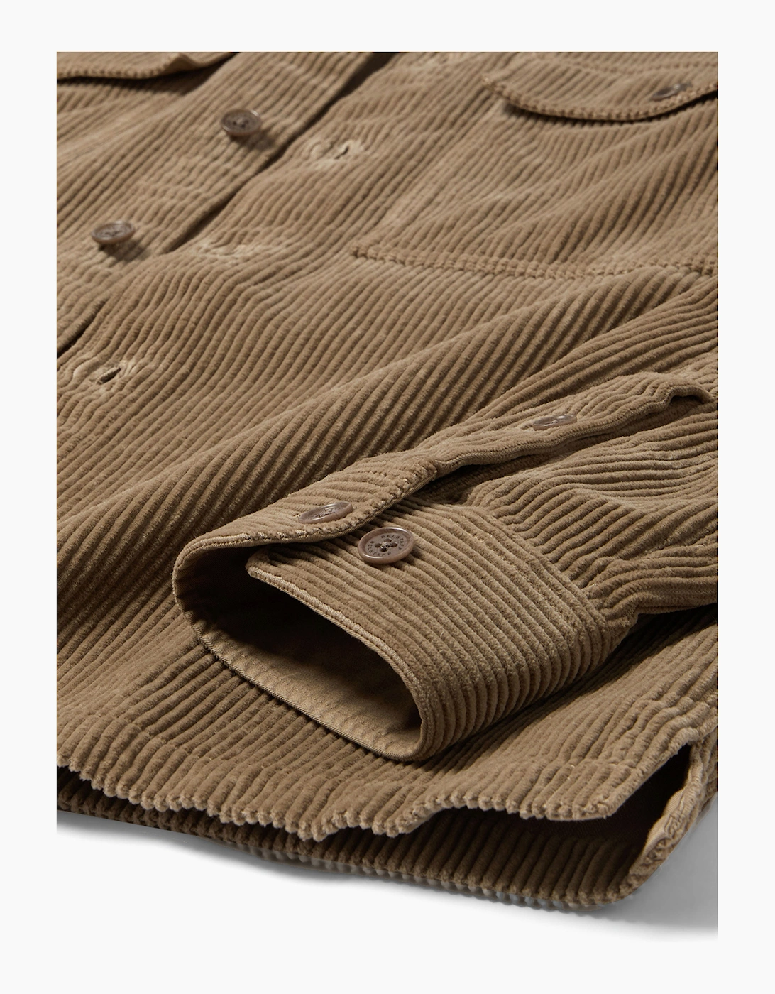 BELSTAFF RAVINE COTTON CORDUROY SHIRT DUSTY TAUPE