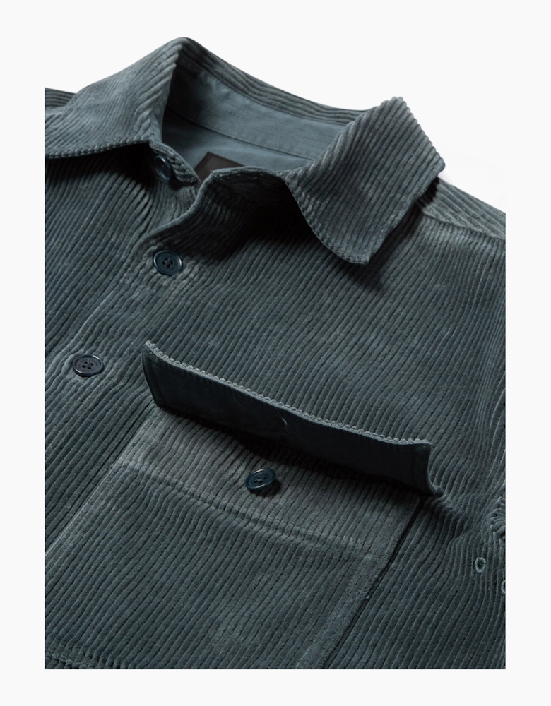 BELSTAFF RAVINE COTTON CORDUROY SHIRT PETROL BLUE