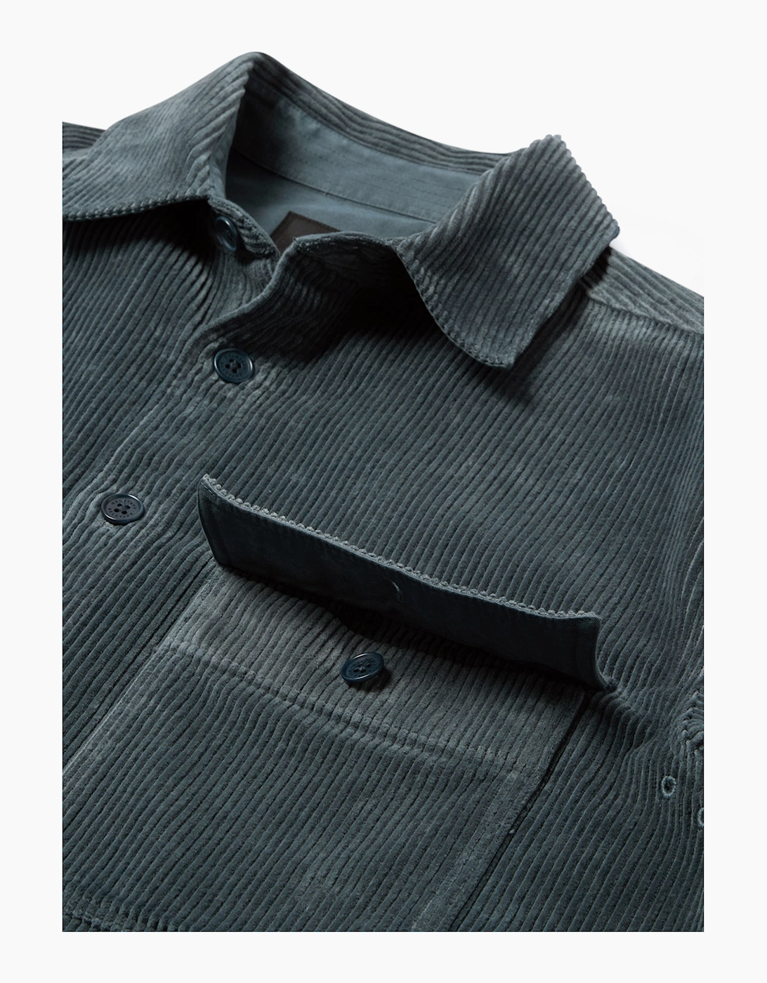 BELSTAFF RAVINE COTTON CORDUROY SHIRT PETROL BLUE
