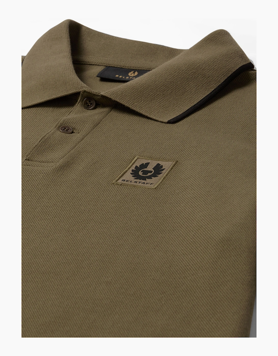 BELSTAFF TIPPED POLO KHAKI GREEN