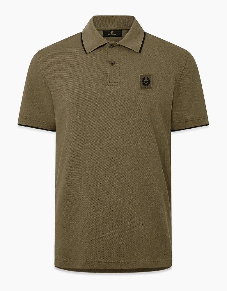 BELSTAFF TIPPED POLO KHAKI GREEN
