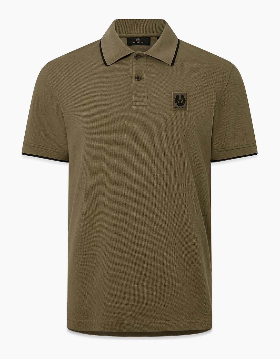 BELSTAFF TIPPED POLO KHAKI GREEN