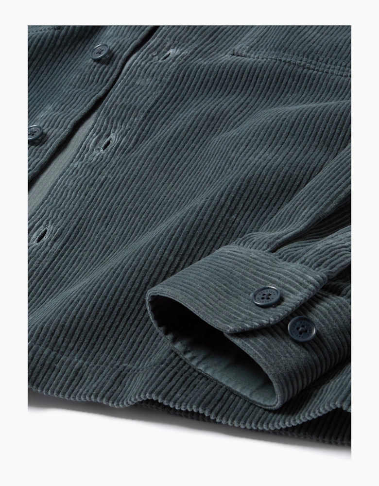 BELSTAFF RAVINE COTTON CORDUROY SHIRT PETROL BLUE