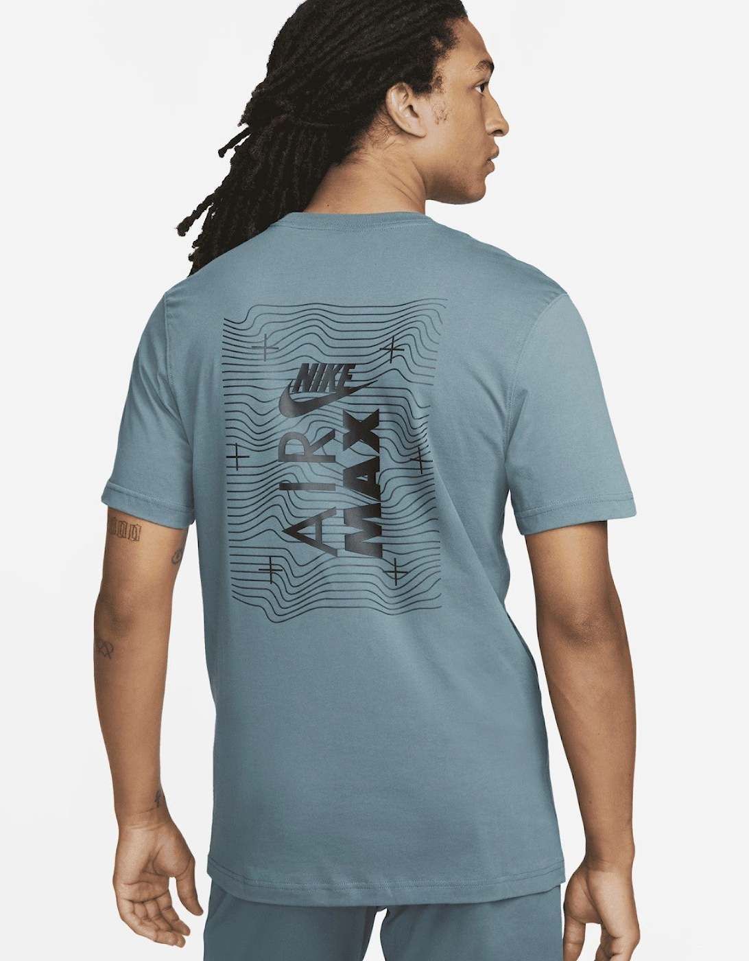 Nike Air Max Mens Sportswear Graphic Logo T Shirt in Storm Blue