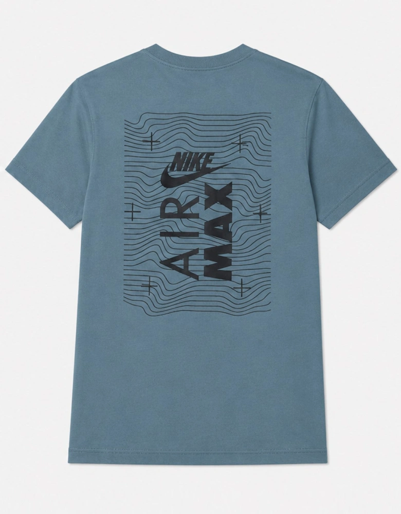 Nike Air Max Mens Sportswear Graphic Logo T Shirt in Storm Blue