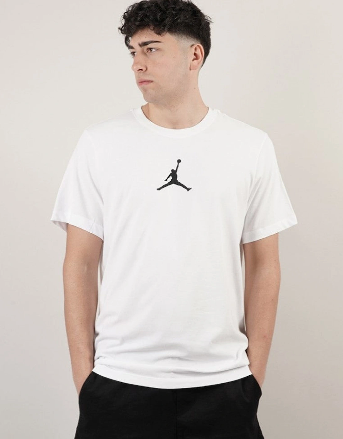 Nike Mens Air Jordan Small Jumpman Logo T Shirt in White