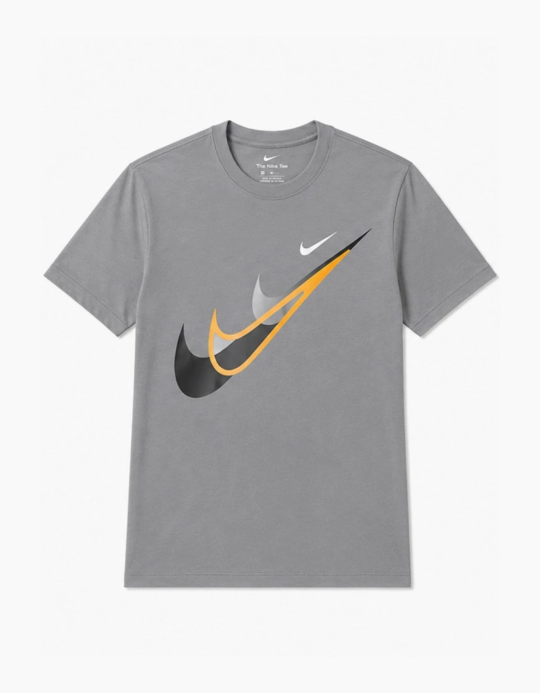 Nike Standard Issue Moto Club Swoosh Logo T Shirt in Grey