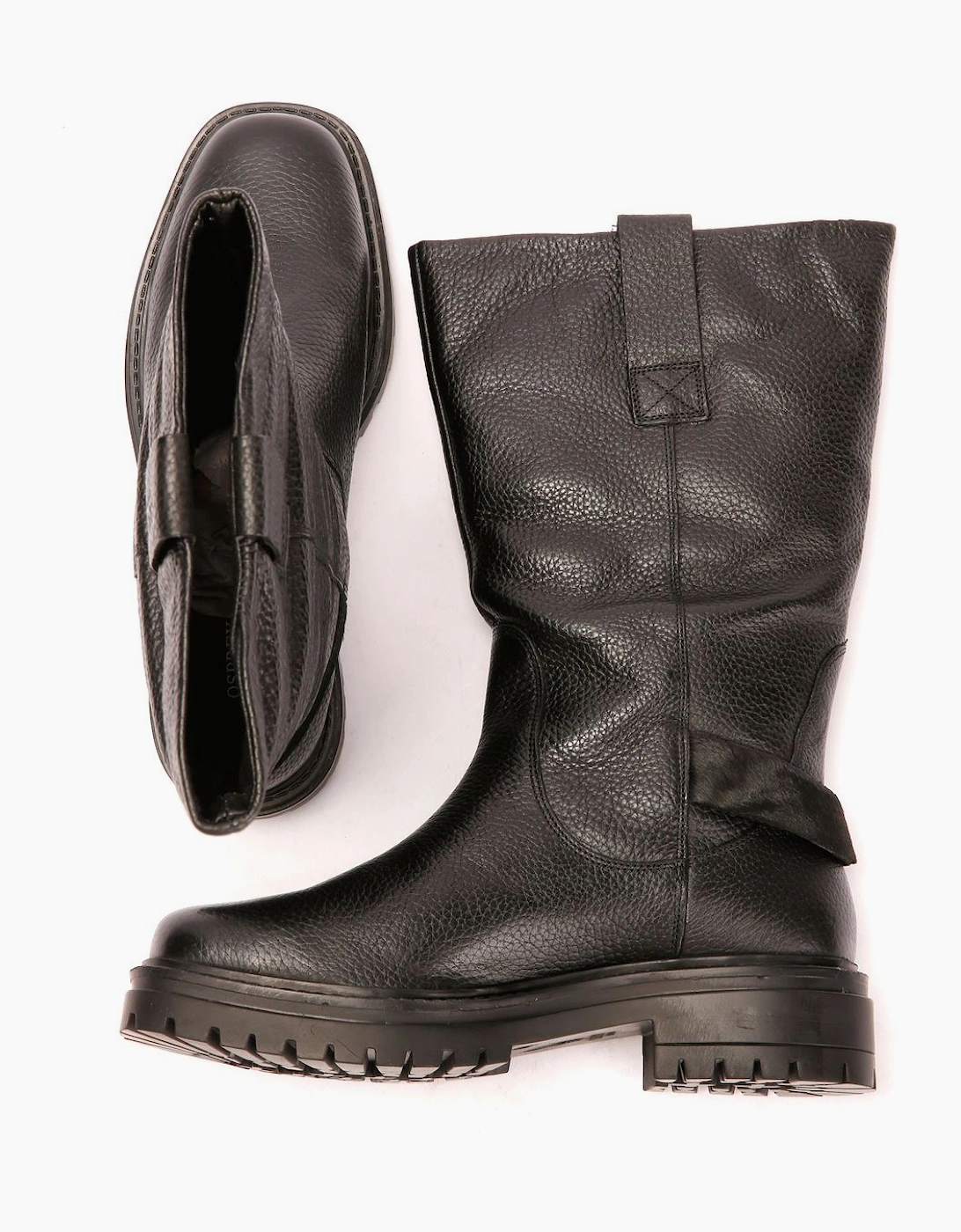 Osprey London The Gabarron Leather Women's Black Boots