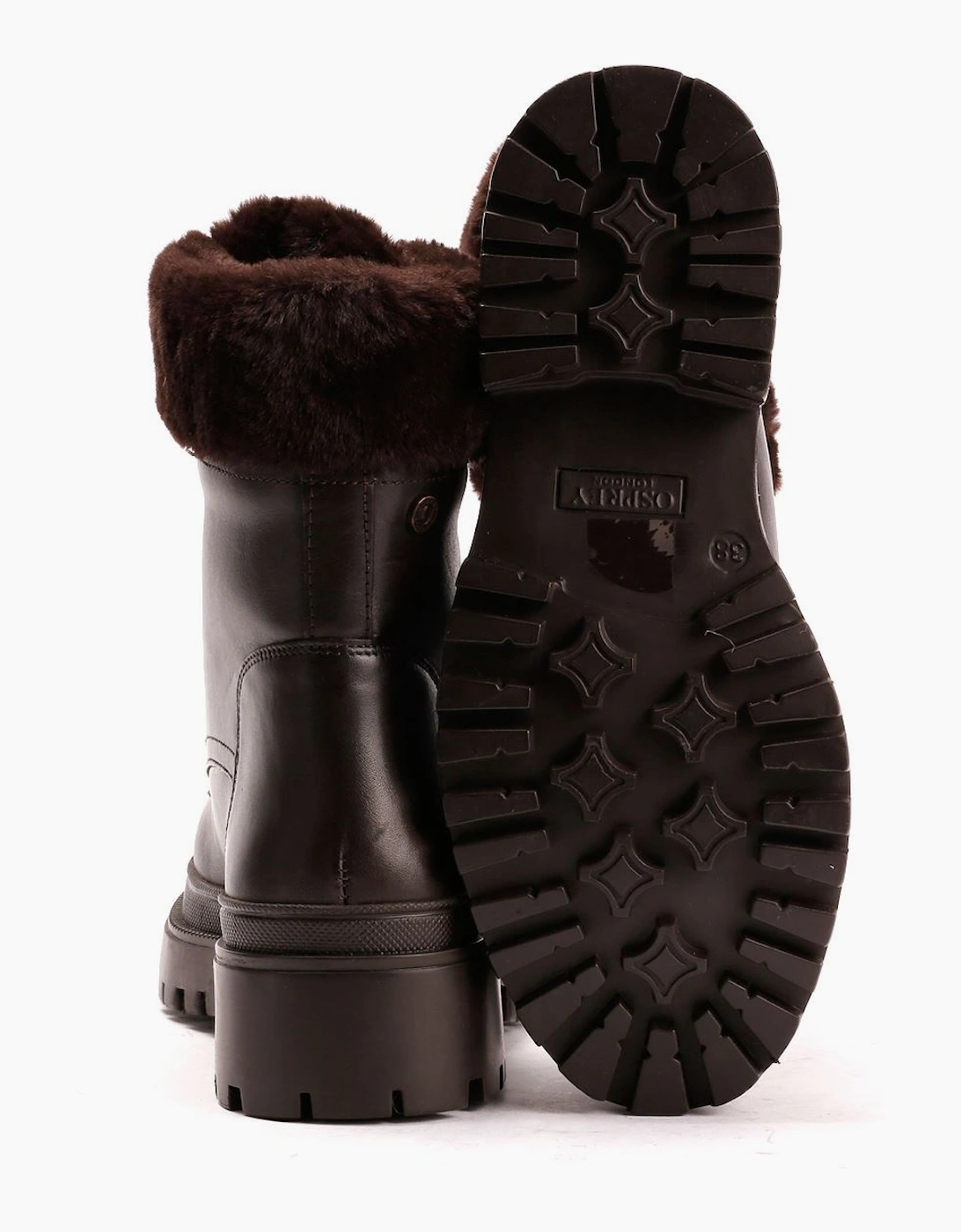 Osprey London The Budapest Leather Women's Chocolate Boots