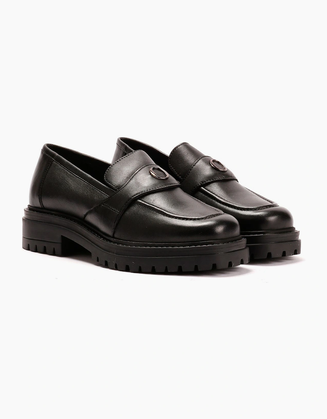 Osprey London The Greenwich Leather Women's Black Loafers, 9 of 8