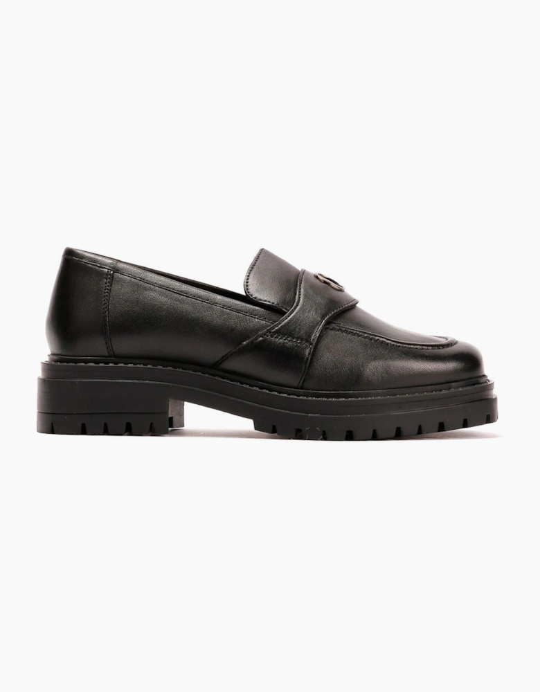 Osprey London The Greenwich Leather Women's Black Loafers