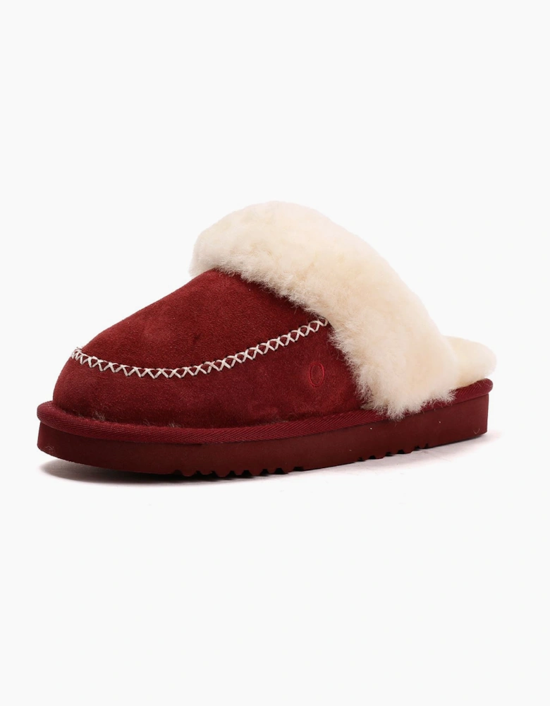 Osprey London The Celeste Suede Women's Merlot Slippers