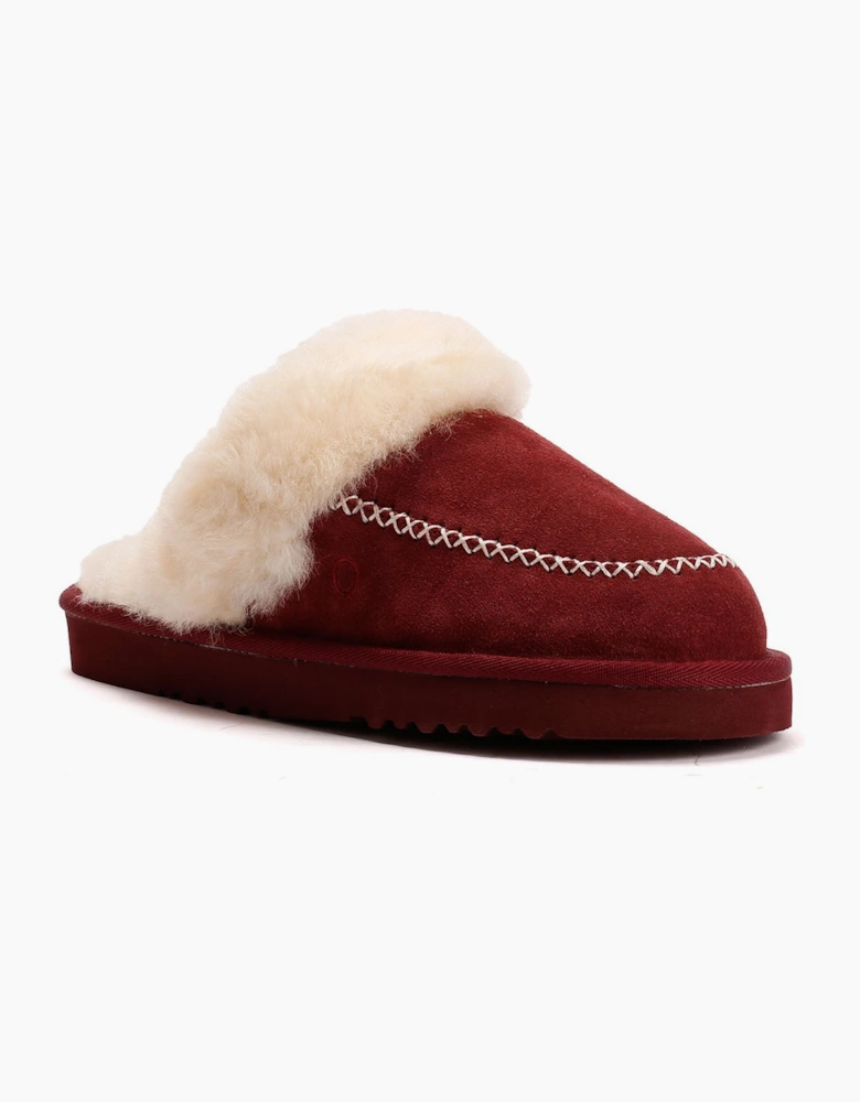 Osprey London The Celeste Suede Women's Merlot Slippers