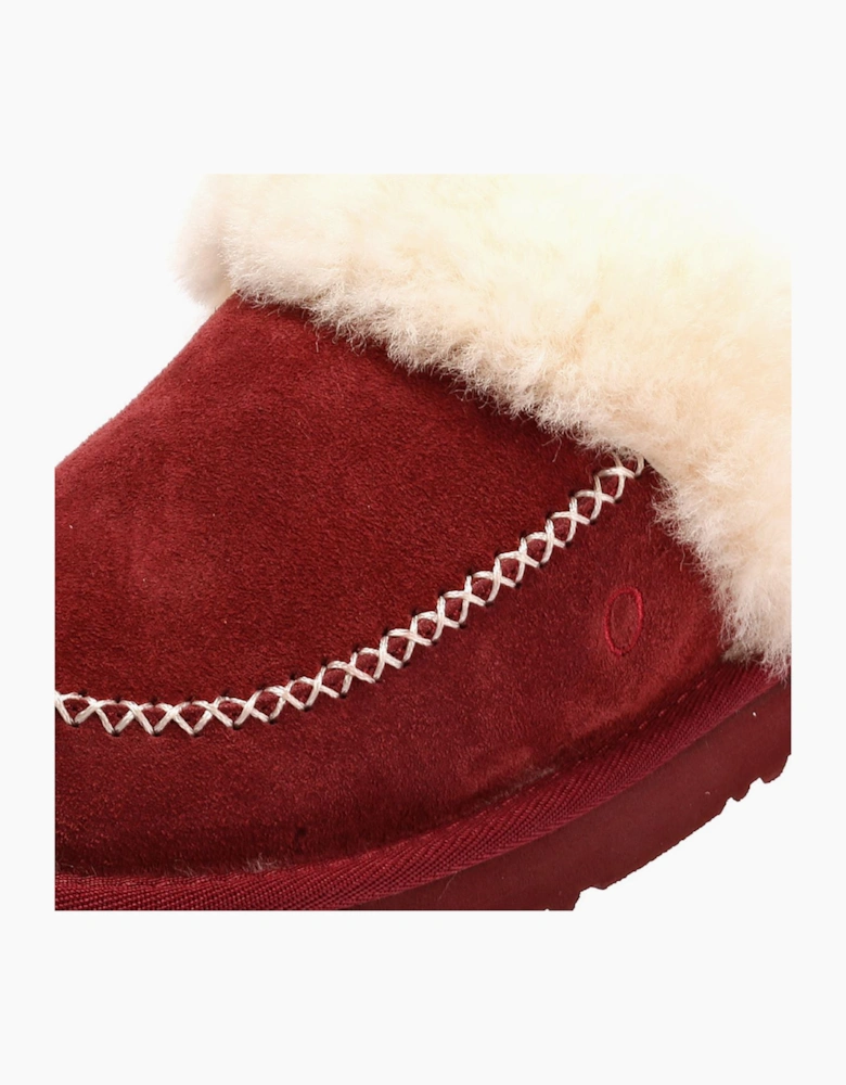 Osprey London The Celeste Suede Women's Merlot Slippers