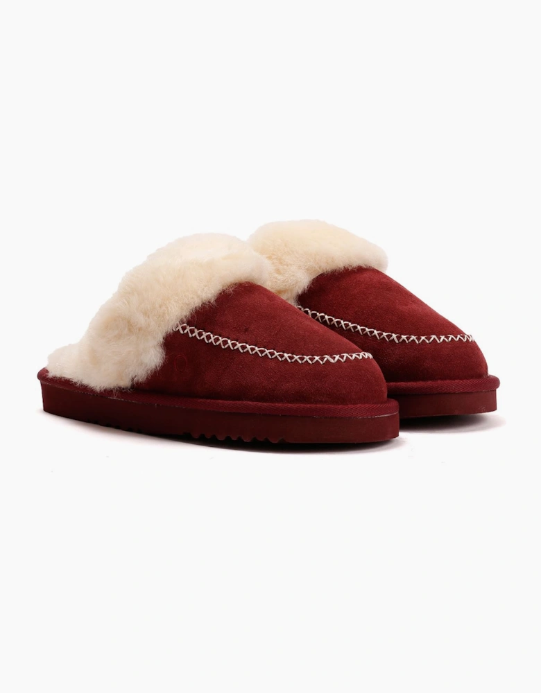 Osprey London The Celeste Suede Women's Merlot Slippers