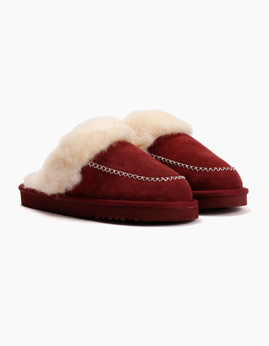 Osprey London The Celeste Suede Women's Merlot Slippers
