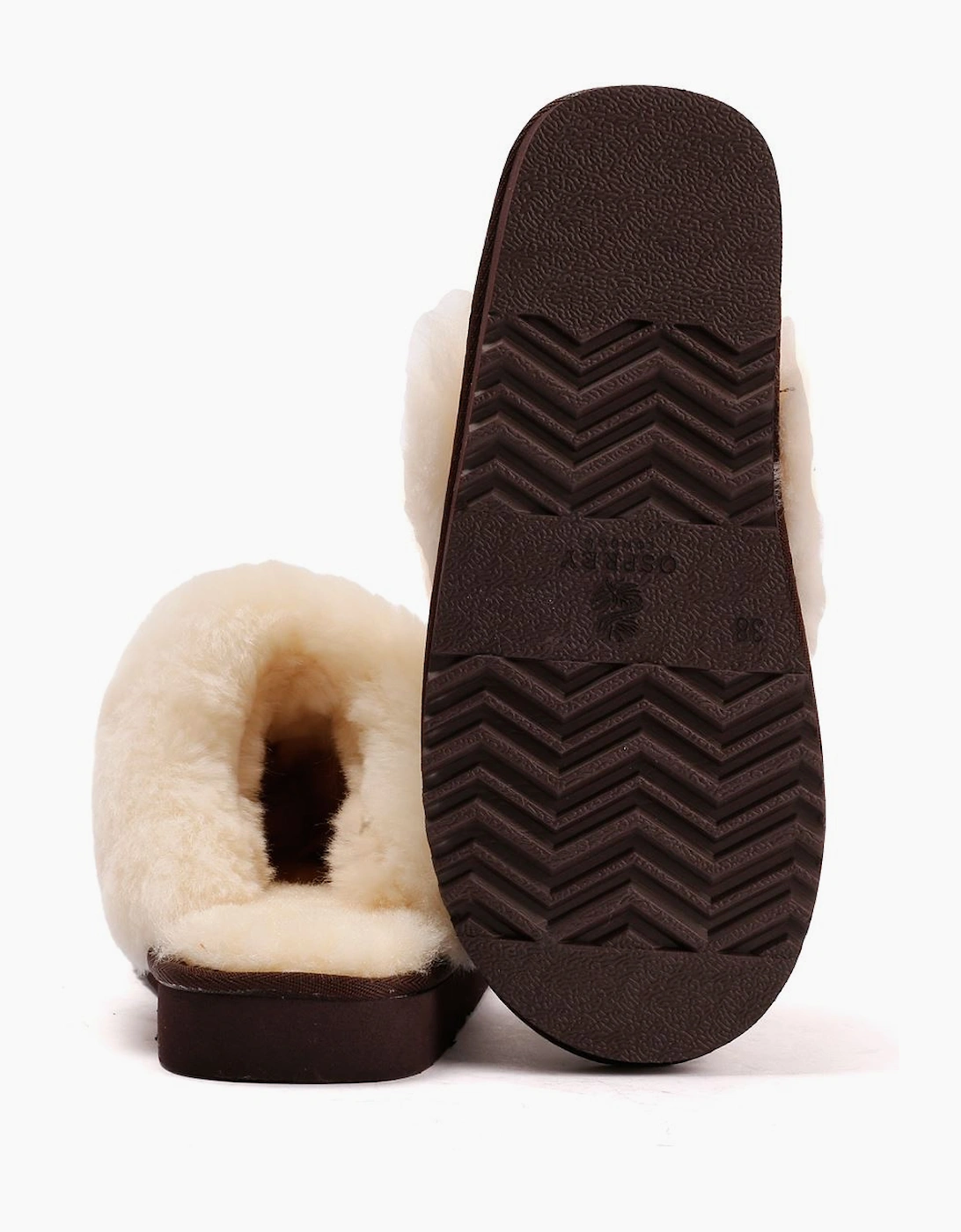 Osprey London The Celeste Suede Women's Chocolate Slippers